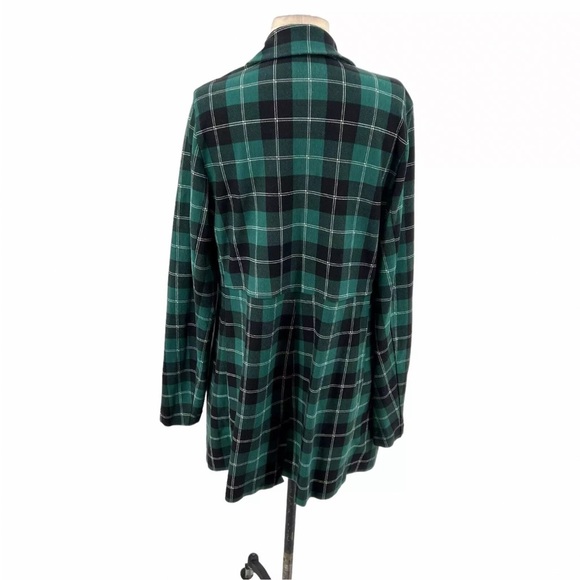 Torrid lightweight ponte knit longline plaid blazer jacket plus size 2X NWT - Picture 7 of 16